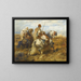 Caballos - Adolf Schreyer — cuadro enmarcado en la pared