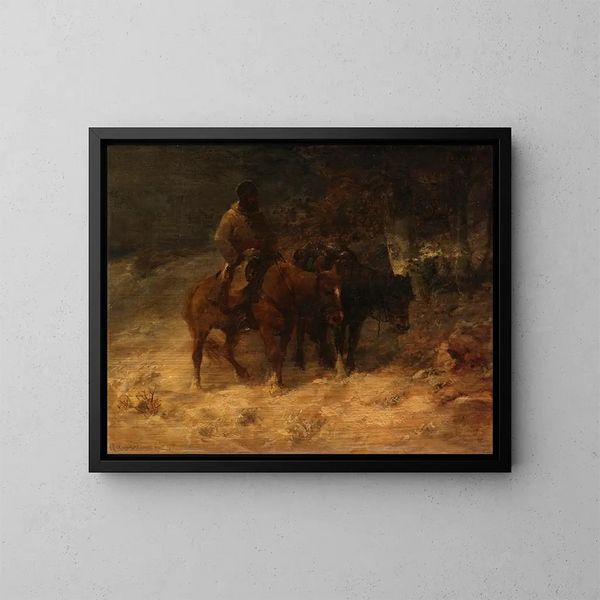 El Retorno - Adolf Schreyer — cuadro enmarcado en la pared
