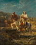 Caballos en el pozo - Adolf Schreyer — vista de la obra