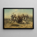 La carga (Conflicto de casos) - Adolf Schreyer — cuadro enmarcado en la pared