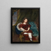 Retrato de una joven mujer - Adolf Theer — cuadro enmarcado en la pared