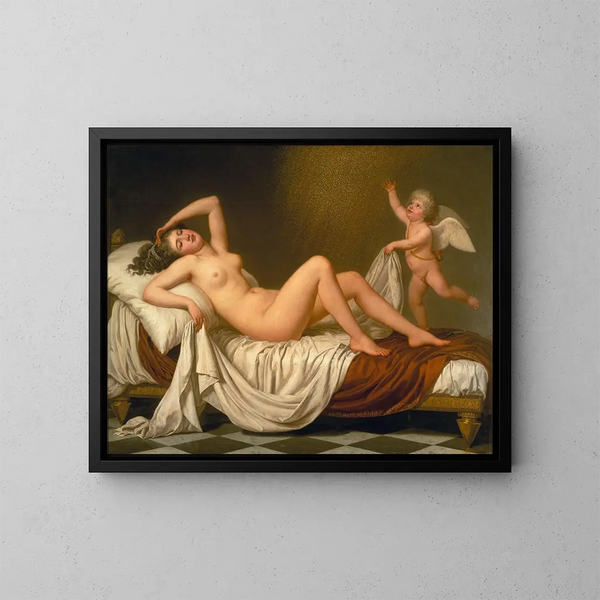 Dana y la lluvia de oro - Adolf Ulrik Wertmüller — cuadro enmarcado en la pared