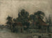 Village landscape painting at dusk - Adolf the Count — artwork view