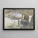 View under a railway viaduct in Amsterdam - Adolf le Comte — framed artwork on a wall
