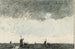 Molinos en la llanura bajo la lluvia - Adolf le Comte — vista de la obra