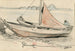Barco tirado en la orilla - Adolf le Comte — vista de la obra