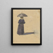 Old man in profile - Adolf the Count — framed artwork on a wall