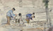 Four workers engaged in earthworks - Adolf the Count — artwork view