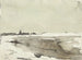 Paisaje de invierno con iglesia a lo lejos - Adolf le Comte — vista de la obra