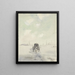 Winter landscape with horse and carriage - Adolf le Comte — framed artwork on a wall