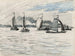 Bateaux à voile sur une surface d'eau - Adolf le Comte — vista de la obra