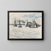 Bateaux à voile sur une surface d'eau - Adolf le Comte — cuadro enmarcado en la pared