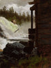 A waterfall - Adolph Tidemand — artwork view