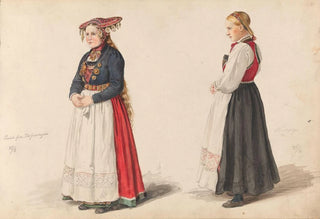 Adolph Tidemand - Brud fra Vossevangen brudepike Guro Ldve.webp