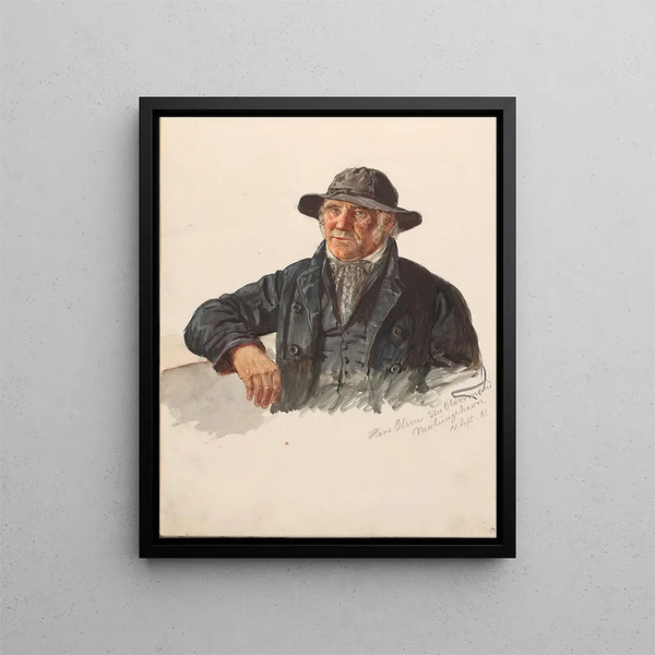 Hans Jacob Olsen Nevlunghavn - Adolph Tidemand — framed artwork on a wall