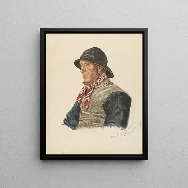 Hans Jørgen Johannesen Nevlunghavn - Adolph Tidemand — framed artwork on a wall