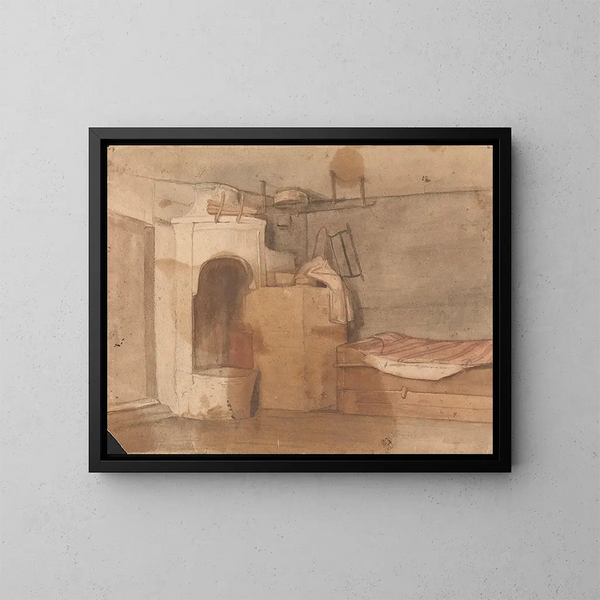 Interior Painting - Adolph Tidemand — framed artwork on a wall