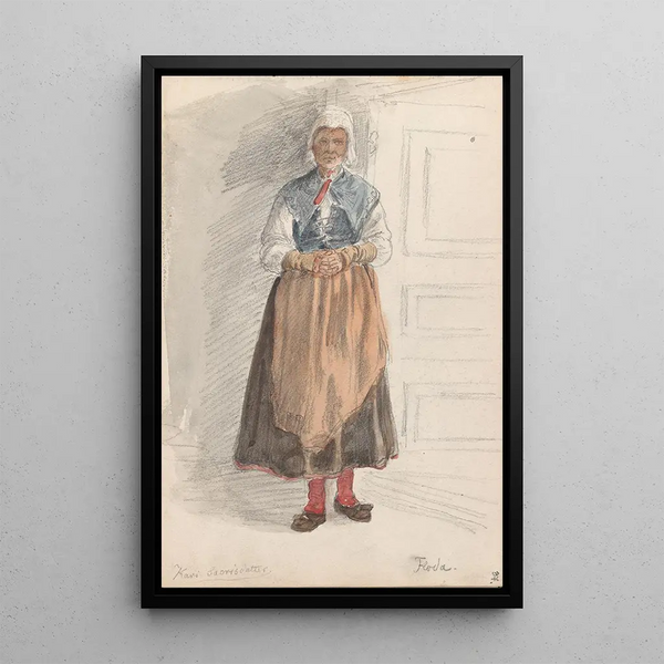 Reproduction of the painting Kari Saorisdatter Floda - Adolph Tidemand