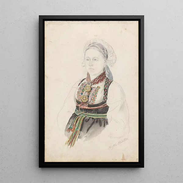 Reproduction of the painting Kirsti Olsdotter Heddal - Adolph Tidemand