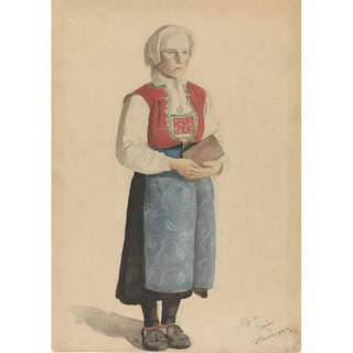 Adolph Tidemand - Kvinne i bunad Viky.webp