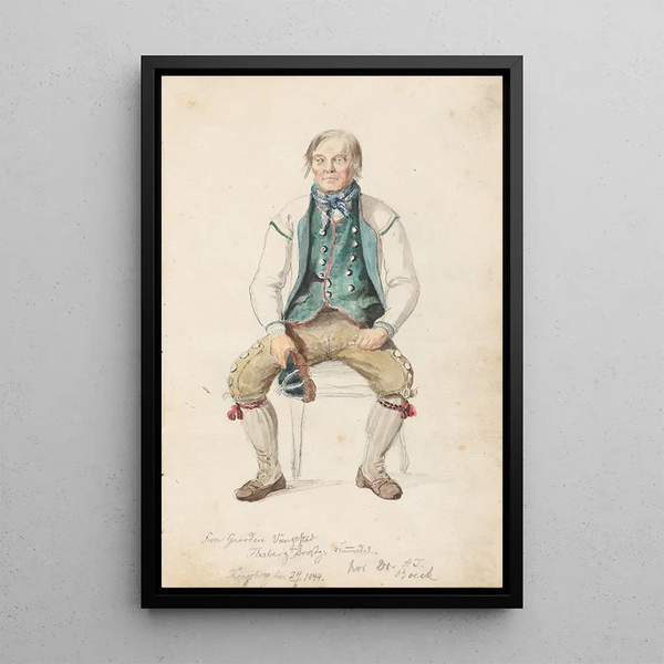 Niri Knutson Vangestad Flesberg - Adolph Tidemand — framed artwork on a wall