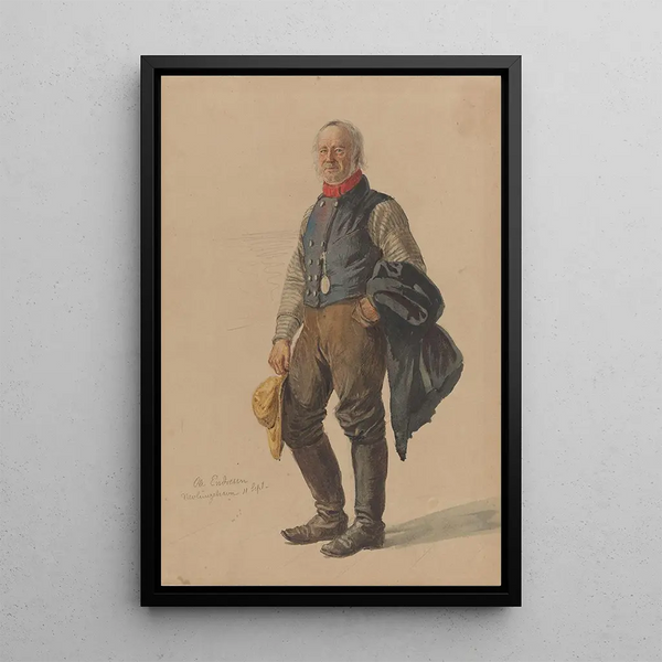 Ole Endresen Nevlunghavn - Adolph Tidemand — framed artwork on a wall
