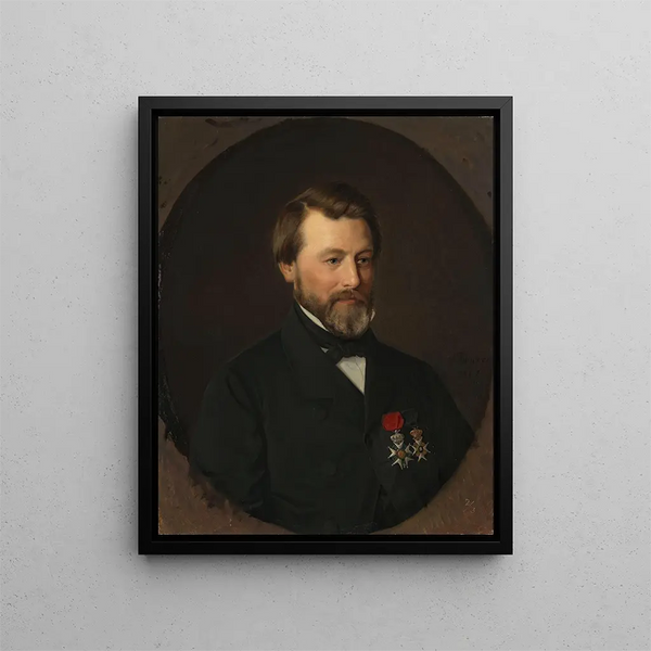 Portrait of Emil Tidemand, the artist's brother - Adolph Tidemand — framed artwork on a wall