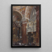 del interior de la iglesia de San Jacobo en Innsbruck - Adolph von Menzel — cuadro enmarcado en la pared