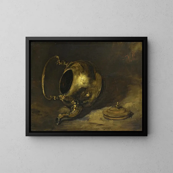 Théière renversée - Adolph von Menzel — framed artwork on a wall