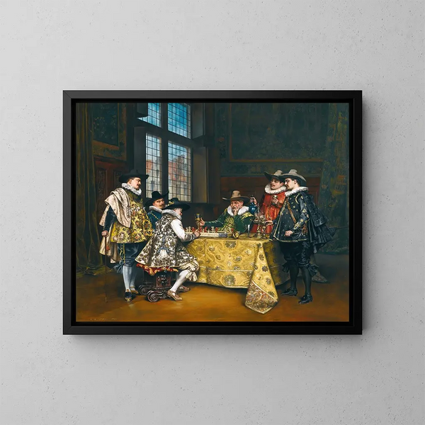 La Confrontation - Adolphe Alexandre Lesrel — framed artwork on a wall
