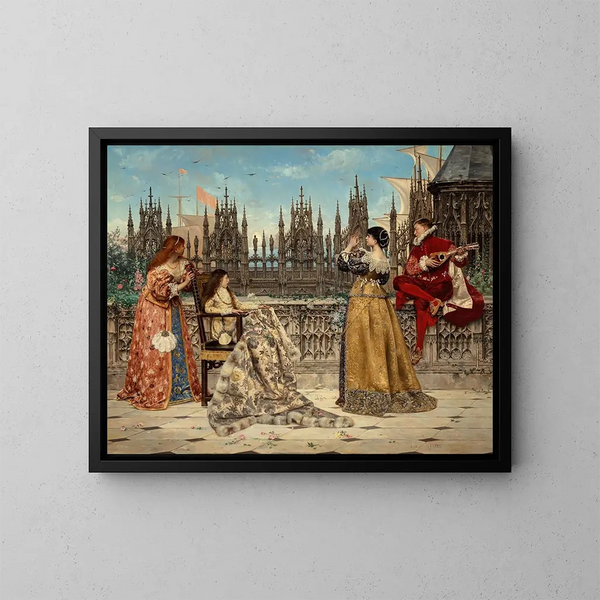 The Return of the Fleet - Adolphe Alexandre Lesrel — framed artwork on a wall