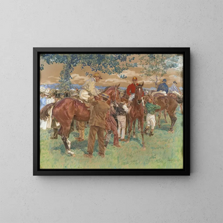 AdolpheGustave Binet - Le paddock avant le derby.webp