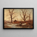 Winter Landscape with Brush Collector - Adolphe Appian — framed artwork on a wall