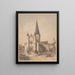 Vista de la iglesia Saint-Adelphe en Neuwiller-lès-Saverne - Adolphe Hastrel de Rivedoux — cuadro enmarcado en la pared