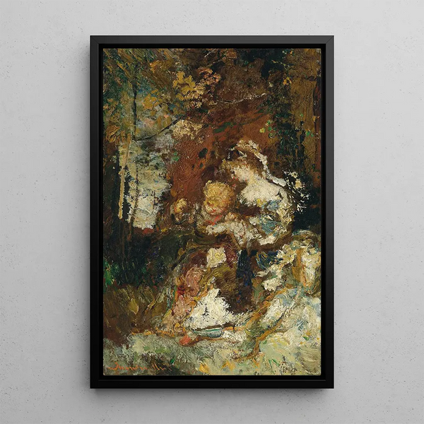 La Lionne - Adolphe Monticelli — cuadro enmarcado en la pared