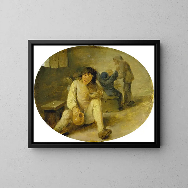 Paysan ivre - Adriaen Brouwer — cuadro enmarcado en la pared