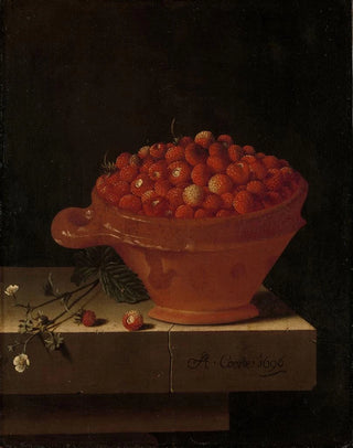 Adriaen Coorte - A Bowl of Strawberries on a Stone Plinth.webp