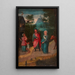 María y José en Belén - Adriaen Isenbrandt — cuadro enmarcado en la pared