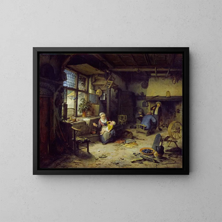Adriaen van Ostade - Interior with Peasants.webp