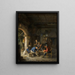 campesinos en una posada - Adriaen van Ostade — cuadro enmarcado en la pared