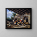 Peasants Drinking - Adriaen van Ostade — framed artwork on a wall
