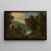 Landscape painting with figures - Adriaen van Stalbemt — framed artwork on a wall
