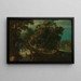 Tireurs dans une clairière forestière - Adriaen van Stalbemt — framed artwork on a wall