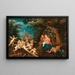 La Sainte Famille avec des anges jouant sur la croix - Adriaen van Stalbemt — framed artwork on a wall
