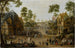 Fiesta de la iglesia del pueblo - Adriaen van Stalbemt — vista de la obra