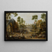 Fiesta de la iglesia del pueblo - Adriaen van Stalbemt — cuadro enmarcado en la pared