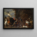 de corral con pavo real, pavo y patos - Círculo de Adriaen van Utrecht — cuadro enmarcado en la pared