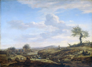 Adriaen van de Velde - Hilly Landscape with a High Road.webp