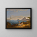 La bahía de Nápoles, Capri más allá - Adrian Ludwig Richter — cuadro enmarcado en la pared