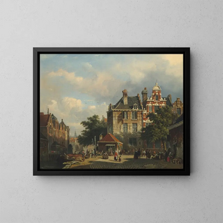 Adrianus Eversen - A Dutch street scene.webp
